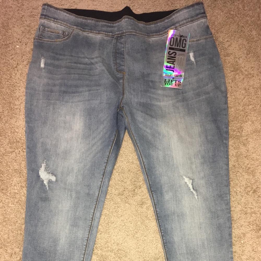 NWT Coco + Carmen OMG SKINNY JEANS DISTRESSED XXL